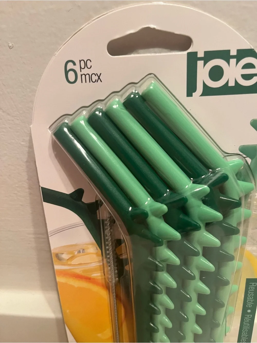 Joie Dino Silicone Straws - Mint Green (6 pc)